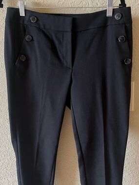 LOFT Curvy Skinny Sailor-Button Tapered Pants